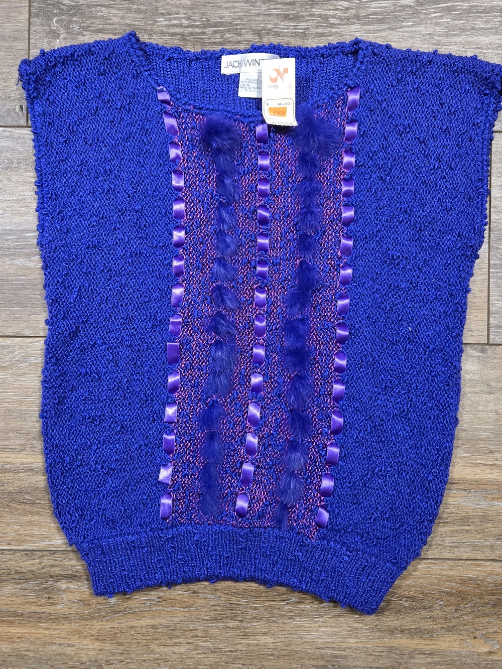 Vintage Jack Winter Purple Knit Women’s Sweater Top *see Color Notes In Descrip*